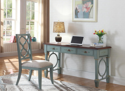 Desk office furniture wood shelves office table dining table chair 2-piece